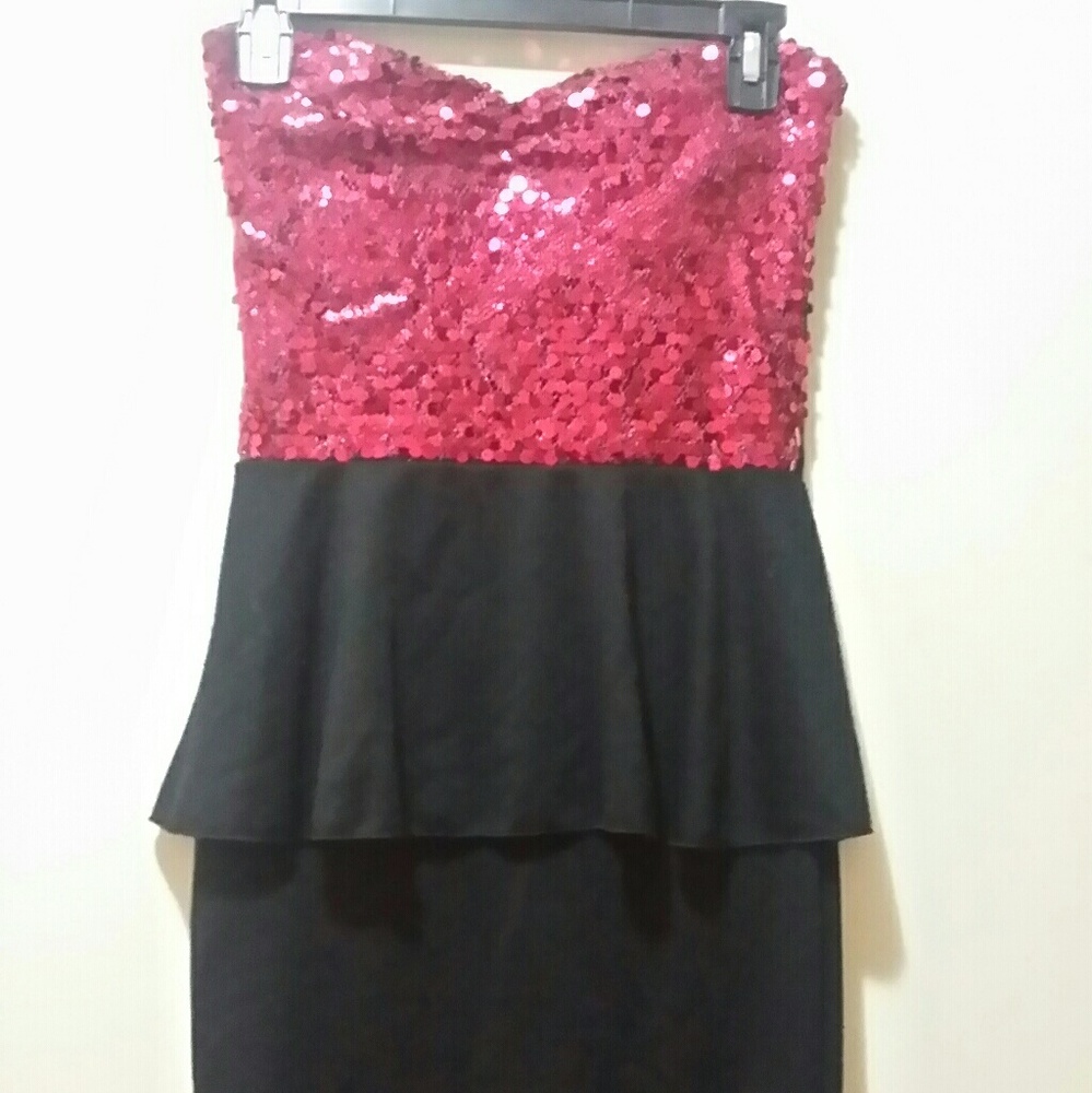 Chester Sequin Strapless Dress